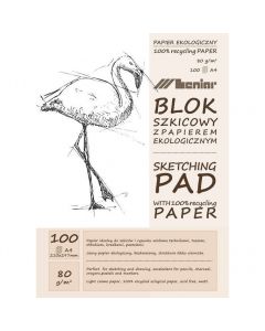 Blok szkicownik A4 100k 60g papier jasny 90891 LENIAR