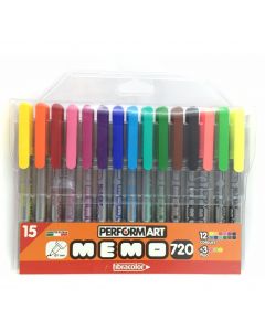 Mazaki FINELINER 12kol+3kol fluo