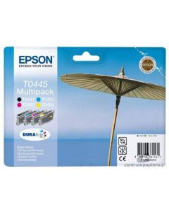 Tusz EPSON (T0445/C13T04454010) cza+nie+pur+żół (4szt) Stylus C64/C66/C84/C84