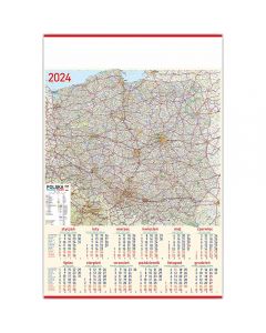 Kalendarz Plakatowy B1, P20 - MAPA 67x98cm TELEGRAPH