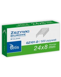 Zszywki biurowe 24/8 500szt. GZ101-D TETIS