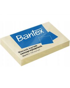 Bloczek samoprzylepny 50x75mm 100k żółty 400086385 BANTEX