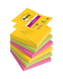 Bloczek samoprzylepny 76x76mm 90k mix kolorów (6szt) POST-IT Z-NOTES CARNIVAL Super Sticky 3M