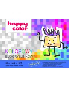 Blok rysunkowy kolorowy A4 15k 80g HA 3708 2030-09 HAPPY COLOR