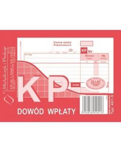 401-5 KP Dowód Wpłaty A6 80 kartek MICHALCZYK I PROKOP (kasa przyjmie)