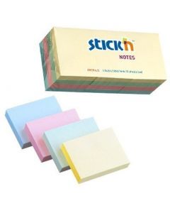 Bloczek samoprzylepny 38x51mm 100k mix pastelowy (12szt) STICK`N 21531