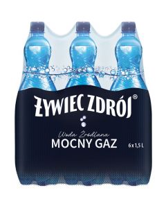 Woda źródlana ŻYWIEC ZDRÓJ 1.5L (6szt) mocno gazowana