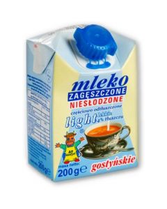 Mleko GOSTYŃ 200g niesłodzone zagęszczone light 4%