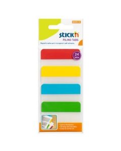 Przekładki indeksujące przeźroczyste 38x51mm 4 kolory 21608 STICK'N