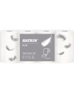 Papier toaletowy Katrin Plus (8 rolek) 3 warstwy 100% celuloza 150 listków 16525/557305