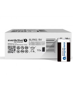 Bateria EVERACTIVE Pro Alkaline 9V/6LR61 alkaliczna pudełko (10szt)