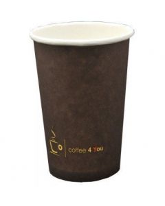 Kubek papierowy 300ml z nadrukiem COFFEE 4 YOU (100szt) śr.70mm