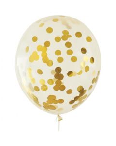 Balony z konfetti złote 30cm (5 szt) BKN-8575 ALIGA