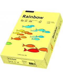 Papier ksero A4 160g RAINBOW R12 jasnożółty 250ark 88042305