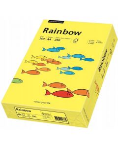 Papier ksero kolorowy A4 160g RAINBOW R14 żółty/ słoneczny 88042327