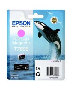 Tusz EPSON (T7606/C13T76064010) purpurowy jasny 2800str/25,9ml