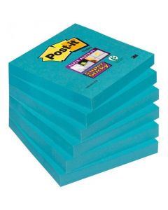 Bloczek samoprzylepny 76x76mm 90k niebieski Super Sticky POST-IT 654-6SS-EB 3M