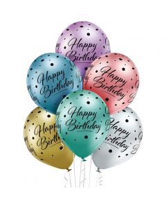 Balony Happy Birthday glossy 6 szt. BN06-673 ALIGA