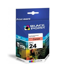 Tusz BLACK POINT (BPC24C) kolor 170str zamiennik CANON (BCI-24C) S200/300/i320