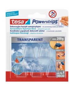 Plastry samop. 8szt.+Haczyki 5szt.TESA POWERSTRIPS Deco 58900-00017-0