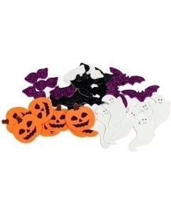 Naklejki z pianki HALLOWEEN dynie, duchy, koty,pajęczyny, nietoperze (40 szt.) PVH1 BREWIS