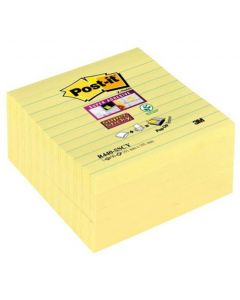 Bloczek samoprzylepny 101x101mm 90k żółty linia (5szt) POST-IT Super Sticky Z-Notes XL (R440-SSCY)