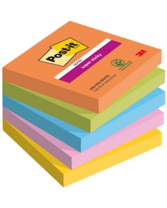 Bloczek samoprzylepny 76x76mm 90k mix kolorów (5szt) POST-IT Super Sticky BOOST