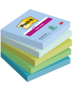 Bloczek samoprzylepny 76x76mm 90k mix kolorów (5szt) POST-IT Super Sticky OASIS