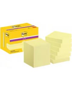 Bloczek samoprzylepny 47,6x47,6mm 90k żółty (12szt) POST-IT Super Sticky 100% PEFC CH18/0914