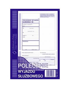 505-3 Polecenie wyjazdu służbowego A5 40kartek Michalczyk i Prokop