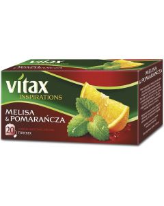 Herbata owocowo-ziołowa VITAX INSPIRATIONS (20 torebek z zawieszką) 33g Melisa&pomarańcza