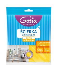 Ścierka uniwersalna MICROFIBRA żółta 36x38cm GOSIA