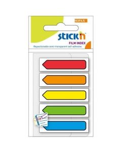 Zakładki indeksujące Strzałki 45x12mm mix 5 kolorów neon 21464 STICK'N