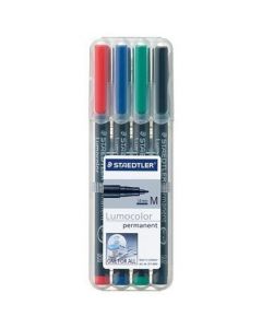 Foliopis permanentny M317 WP4 etui 4szt. STAEDTLER CD BK4 S317WP4