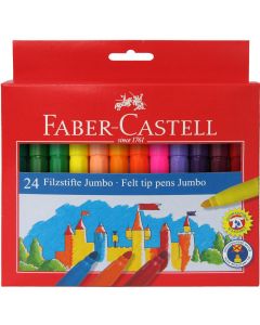 Flamastry ZAMEK JUMBO 24kol. opakowanie kartonowe FC554324 Faber-Castell