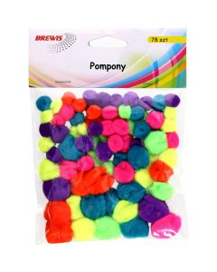 Pompony neonowe 78 sztuk POM03 BREWIS