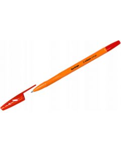 Długopis olejowy ze skuwką Tribase Orange 0.7 mm czerwony 265893 BERLINGO