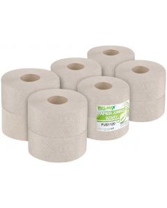 Papier toaletowy JUMBO szary(12szt) 120m makulatura 1 warstwa PJS1120 WELMAX