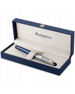 Pióro wieczne Expert Deluxe Metalic niebieski F CT 2187650 WATERMAN