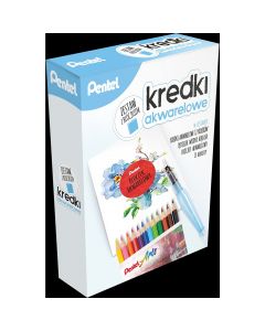 Zestaw kredek PENTEL z bloczkiem akwarelowym CB9-12 AQUASH z BLOCZKIEM