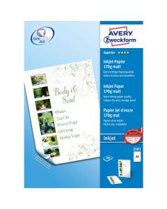 Papier A4 170g FOTO mat.ZF2583 do atrament. Dwustr. powlekany AVERY ZWECKFORM