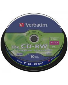 Płyta CD-RW VERBATIM CAKE(10) 700MB x12 43480