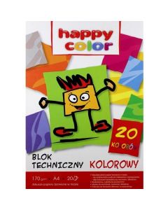 Blok techniczny kolor A4 20k 170g HA 3717 2030-09 HAPPY COLOR