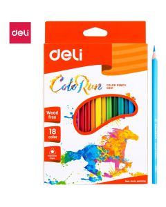 Kredki ołówkowe bezdrzewne COLORUN 18 kolorów EC00110 DELI