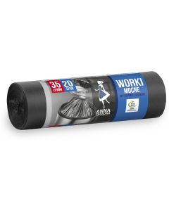 Worki na śmieci 35l mocne HDPE (20szt.)czarne ANNA ZARADNA WNS2207/80SH