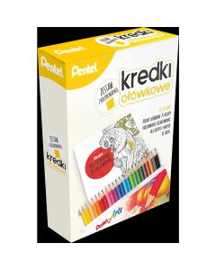 Zestaw kredek PENTEL z kolorowanką CB8-24 z KOLOROWANKĄ