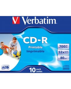 Płyta CD-R 700MB VERBATIM JC do nadruku 0945730fe+AZO 43325