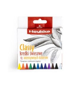 Kredki świecowe Classy 12szt. HEYKKA (610101)