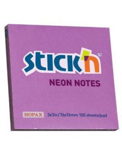 Bloczek STICK"N 76x76mm fioletowy neonowy 100k 21210 STICK"N