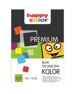 Blok techniczny A3 220g 10 kolorów PREMIUM HA 3722 3040-09 HAPPY COLOR